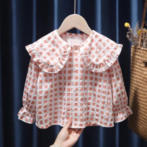 New Baby Girls Blouse Spring Autumn Long Sleeve Cotton Shirts For Kids Baby Toddler Girl Blouse Tops Tee Children Clothes Blusa
