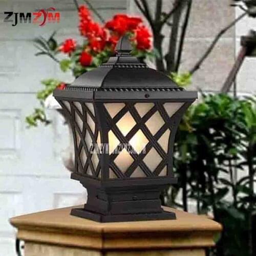 New Outdoor Waterproof Landscape Lights 220v Decor Garden Pillar Lamp Wall Fence Column Door Light 3-5 Square Meters (15*18*38)