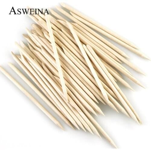 100/50/10 pcs Cuticle Pusher Wooden Orange Manicure Stick Dead Skin Removal Pedicure Care Set Nail Art Tools
