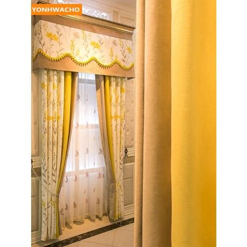 Custom curtains home textile living room modern mosaic high-end Chevron beige cloth blackout curtain tulle valance drape B193