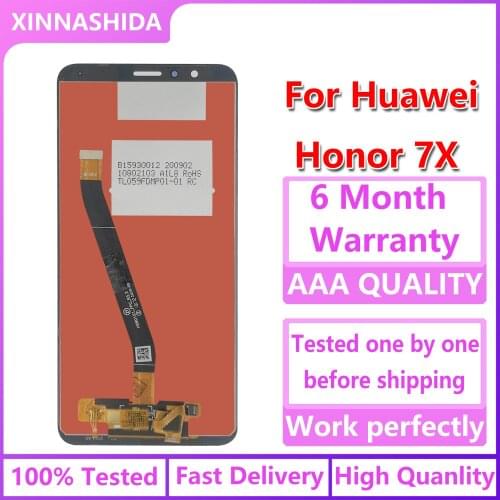Tested For Huawei Honor 7X LCD Display Touch Screen Digitizer Assembly For Honor 7X LCD BND-L21 L22 L24