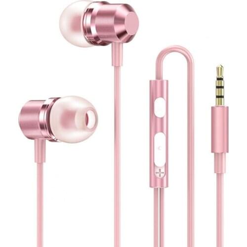 In-ear Wired Earphone Metal Magnetic Subwoofer Mic Volume Control Gaming Headset for Smartphone Laptop PC Headphone Gamer