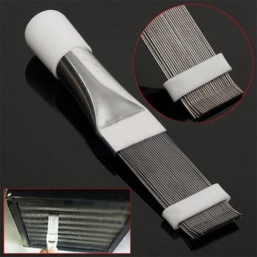 1pc 14.5*2.3cm Spring Steel Heat Dissipating Brush Fin Comb For Air Conditioner Condenser Cooling Tool Universal Accessories