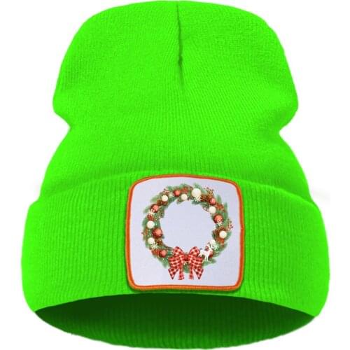 Merry Christmas Printing With Gift Winter Cap Street Fashion Warm Beanie Caps Simple Casual Unisex Caps Quality Comfort Hat