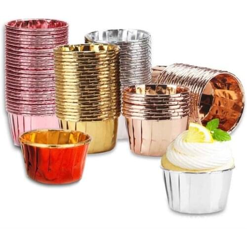 50PCS/Pack 3Colors Muffin Cupcake Liner Cake Wrappers Baking Cup Tray Case Cake Paper Cups Pastry Tools Party Supplies