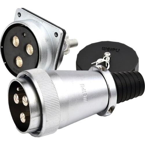 WEIPU WS55 TQ/Z Industrial Electrical M55 Aviation Plug Male Female Waterproof Connector 4 7 40 53 61 Pin Panel Mount Connectors