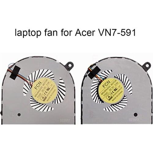 00H860 CPU Cooling fans For Acer V15 Nitro VN7-591 VN7-591G VN7 laptop GPU Graphics card fan Cooler New AB07505HX070B00 00CWH860