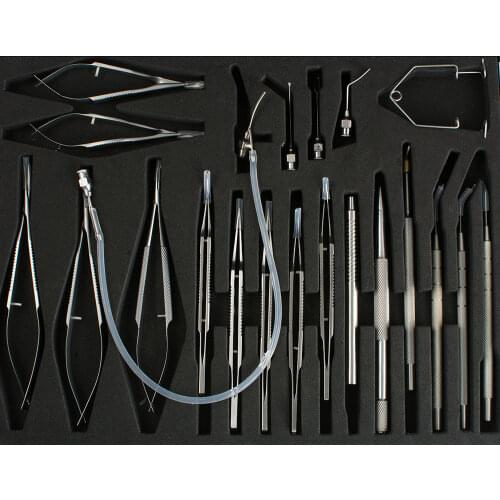 21 Ophthalmic Cataract Eye Micro Surgery Surgical Instruments SET 100% WARRANTY