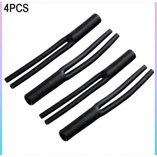 4Pcs Soft Rubber Splitter Y tube One Point Two Split Line Y Tube Audio Cable Signal Line Bifurcated Tube Pants 3.5 Rubber Sleeve