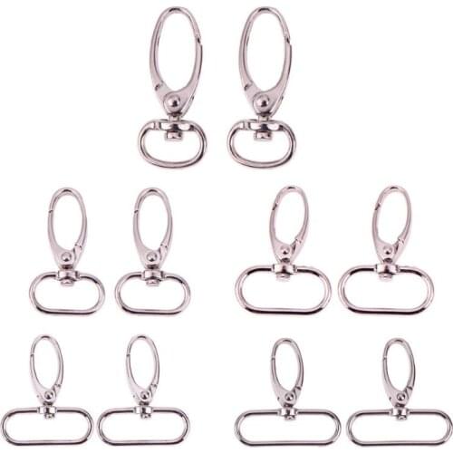 4pcs Snap Hook Buttons Retro Style Metal Luggage Bag Buckle Lobster Clasps Key Chain 16/20/30/32/42 mm