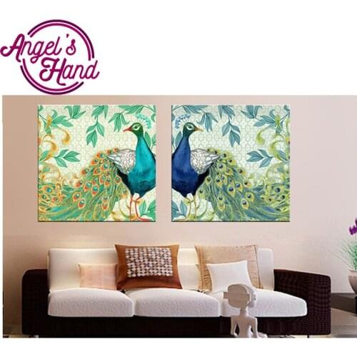 Needlework 5D DIY diamond Painting Peacock picture, 3D diamond Cross Stitch embroidery diamonds wall stickers home decor gift