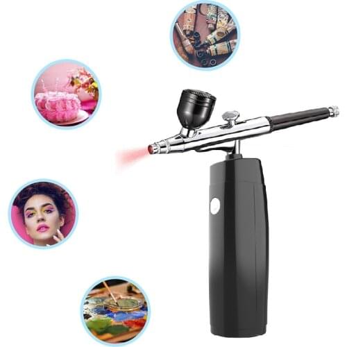 Wireless Airbrush Set Small Spray Pump Pen Set Air Compressor Kit for Art Painting Tattoo Craft Cake Spray Model Rechargeable