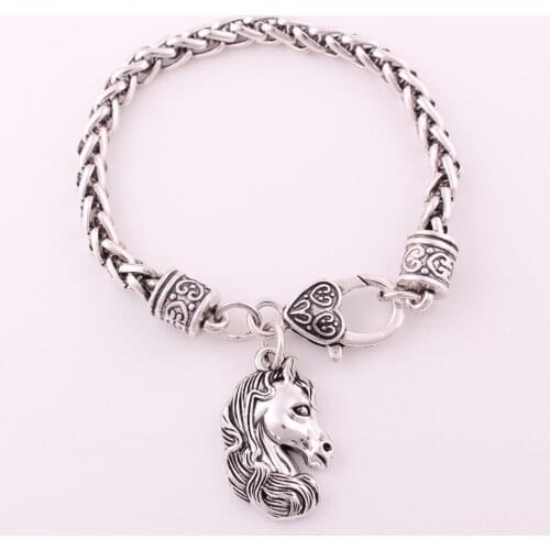 Bracelet Bangle Cool Horse Shape Design Antique Sliver Plated Great Choose For Birthday Present For Women Men Dropshipping