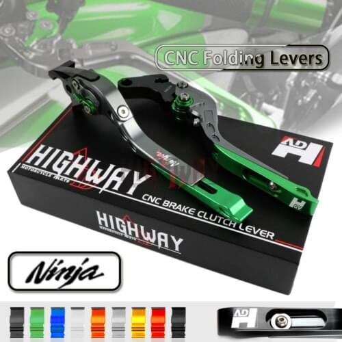 CNC Brake Handle Bar Lever Extendable Folding Adjustable Brake Clutch Levers For KAWASAKI NINJA 650R ER-6F ER-6N ER6N 2009-2016