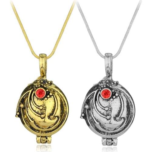 Dongsheng The Vampire Diaries Necklace Elena Gilbert Vintage Vervain Verbena Pendant Photo Locket Women Men Necklaces Gift