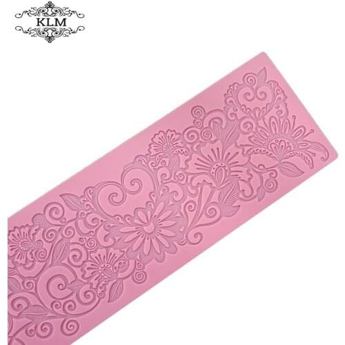 KLM Favorite 1PCS Lace Silicone Mold Sugar Craft Fondant Mat