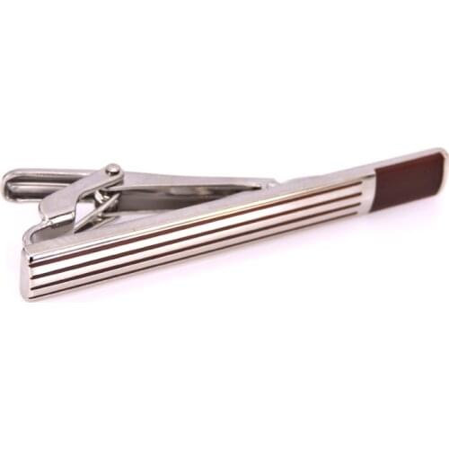 Red tie clip mens shirt tie clip new fashion Red Stripe Tie Clip French business tie clip