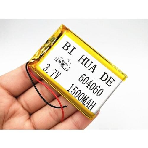 1/2/4pcs 604060 3.7 V lithium polymer battery 1500 mah DIY mobile emergency power charging treasure Li-Po Rechargeable batteries
