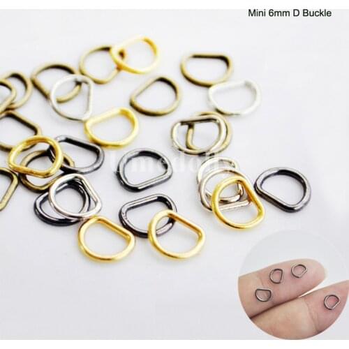 20/50/100PCS Metal 6mm Mini diy Blyth BJD Doll Bag Clothes D Ring Buckle DIY Clothes Accessories Handmade Clothing Buckle