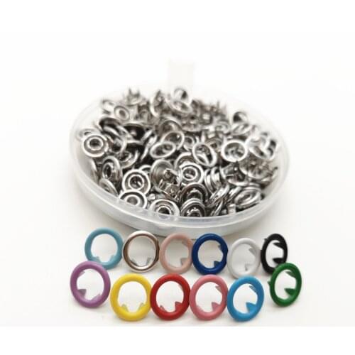 10/20/50sets(4pcs 1set) Multicolor Prong Snap Buttons Metal Fasteners Press Stud For Romper Buckle Snap Baby Clothes DIY 9.5mm