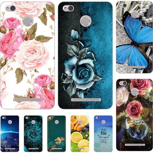 Fashion Flower Case For Xiaomi Redmi 3 Pro/ Redmi 3S 3X Cover Hard Matte Cat Printing Capa Back Coque