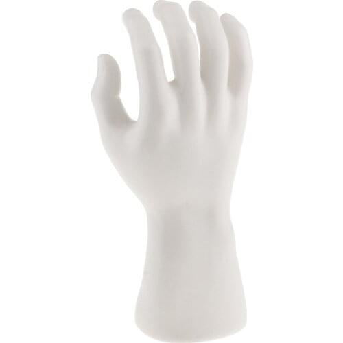 1 Piece Men Male Mannequin Right Manikin Hand For Jewelry Bracelet Watch Ring Display Black White 9 inches