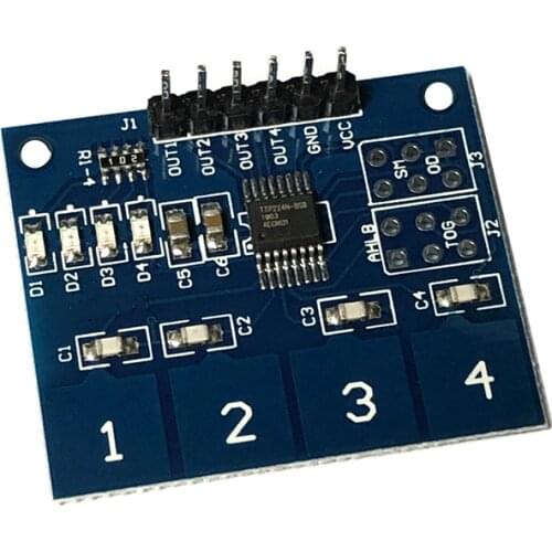 NEW 4Channel Digital Touch Sensor Capacitive Switch Module Button TTP224
