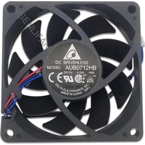 For Original for Delta AUB0712HB-R00 SE32 12V 0.33A 7015 7cm 70 * 70 * 15MM projector chassis cooling fan