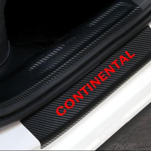 Car Door Sill Car Threshold Pedal Sticker for Lincoln Continental Decoration Carbon Fibre Vinyl Sticker Car Accessories