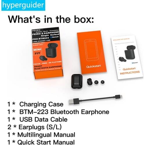 Dropshipping Wholesale 2020 Peiko S Translator Headset Wireless business earbud Bluetooth 5 32+ Languages Off-line translation