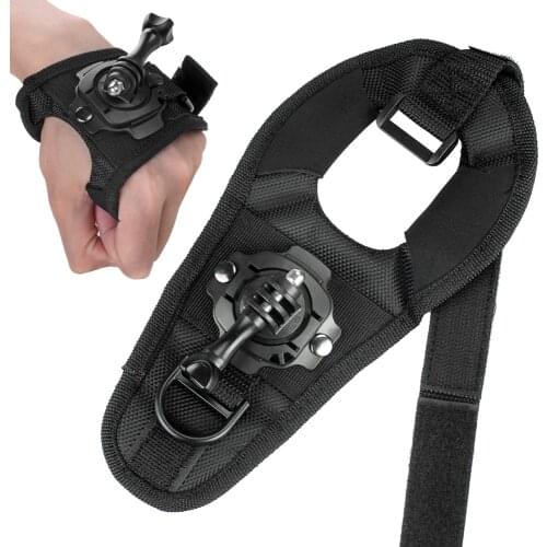 Glove Wrist Hand Mount Strap 360 Degree Rotation Holder + Long Screw for Go Pro Hero 8 7 6 5 4 3+ SJCAM Xiaomi Yi 4k Accessories