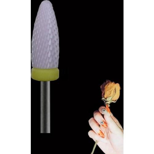 Pink Ceramic Nail Drill Bit - Flame Bit - XF