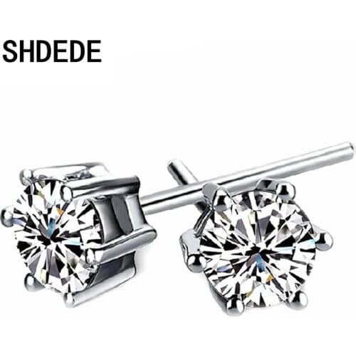 SHDEDE CZ Crystal from Swarovski Stud Earrings For Women Lovers Xmas Gift Anniversary Fashion Jewelry Accessories +*WHB102
