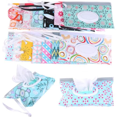 Baby Care Wet Wipe Bag Outdoor Portable EVA Clamshell Extraction Tissue Snap Strap Cleaning Wipes Container Box Storage Bag