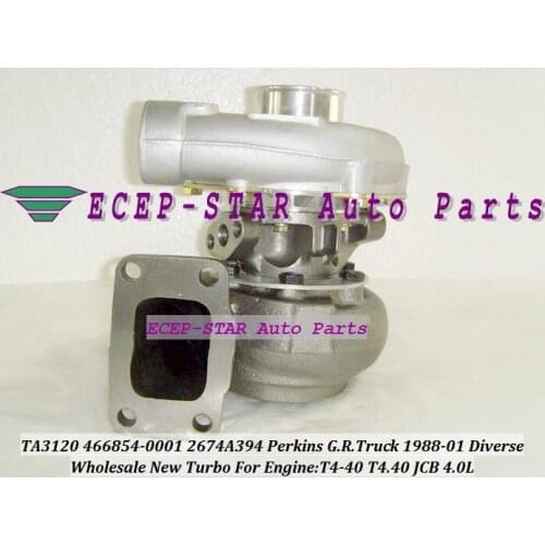 TA3120 466854-0001 466854-5001S 466854 2674A394 Turbo Turbocharger For Perkins G.R. Truck 1988-2001 Diverse T4-40 T4.40 JCB 4.0L