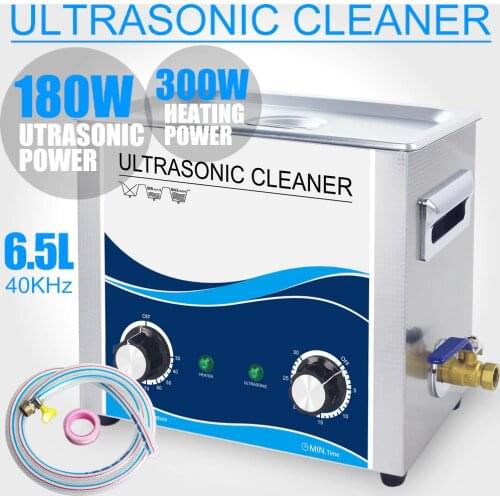 Ultrasound Cleaner 6L Stainless Bath 180W Heater Adjustable Ultrasonic Optical Instruments Dental Tools Bullets Shell Washer