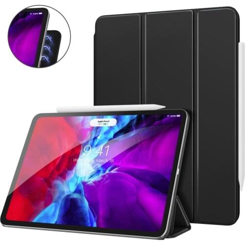 Smart Folio Case For iPad Pro 12.9 2020 4th Generation[Support Magnetically Attach Charge/Pair] Slim Lightweight Smart Shell