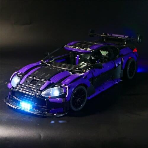 IN STOCK C001 3850Pcs 1:8 Purple Famous Super Sports Car MOC-8780 Vantage Building Blocks Toy Children Boy Classic Brick Gift