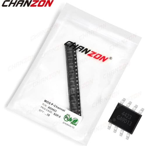 10pcs AO4423 SOP-8 P-Channel 8 Pin SMD Mosfet Bipolar Junction Transistor BJT SIC Mos Fets Triode Tube Integrated Circuits