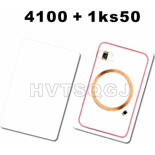 10 pcs/lot) 13.56mhz 125Khz RFID Proximity Smart Card Dual Chip Frequency Card for Access Control