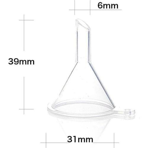 10Pcs transparent Mini Funnels Small Plastic For Perfume Diffuser Bottle Mini Liquid Oil Funnels Lab Tools