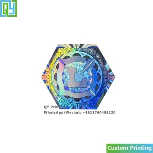 10000pcs Free Shipping Custom Hologram Labels With Serial Numbers Silver 3D Logo Brand Mark Holographic Stickers Secure Stickers