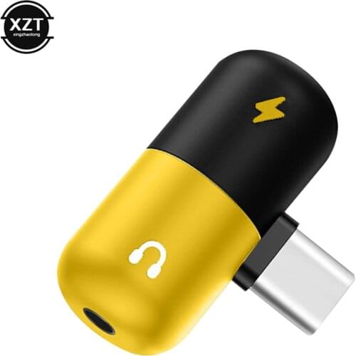 2 in 1 Type C to 3.5 mm Earphone Jack AUX Adapter Charging Audio Cable USB Type C Splitter Headphone Music Mini Converter