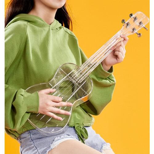 23inch Transparent Ukulele Ukelele Air-nova with Gig Bag Strings Picks Cleaning Cloth Music Book ukulele