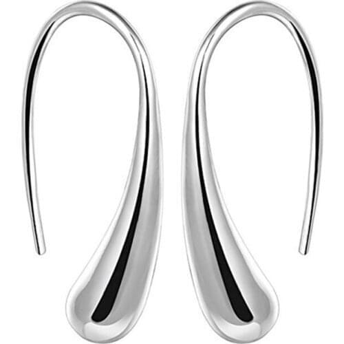3Colors Simple Small Teardrop Dangle Mini Drop Earrings for Women Stainless Steel Anti-Allergic Jewelry