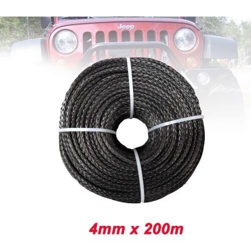4mm x 200meters synthetic UHMWPE rope with loop both ends free shipping