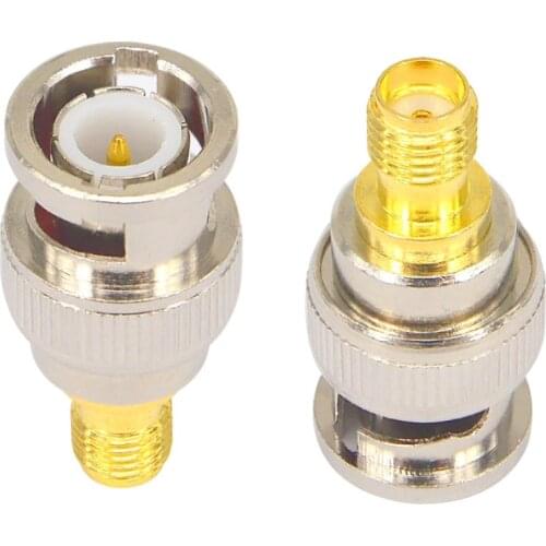 2 Pieces SMA - BNC Adapter SMA Jack Female to BNC Male Plug Straight Connector