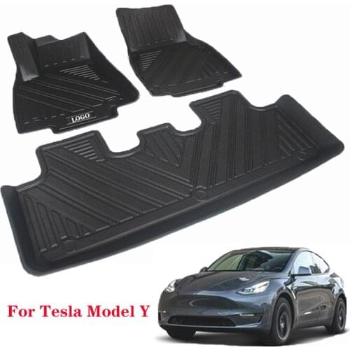 Car TPE Floor Mat Non-slip Waterproof Pad For Tesla Model Y Accessories Tail Box Cushion Front Rear Trunk Mat
