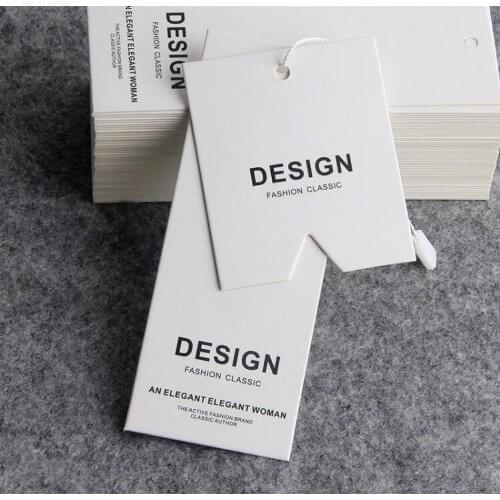 Free shipping customized thick chrome paper colour printing Customize Free design spots tags skirt Label accessories