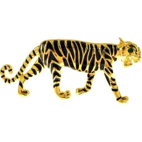 CINDY XIANG New Enamel Cute Tiger Brooches Vintage Animal Leopard Brooch Pins For Women And Men Jewelry Friends New Year Gift